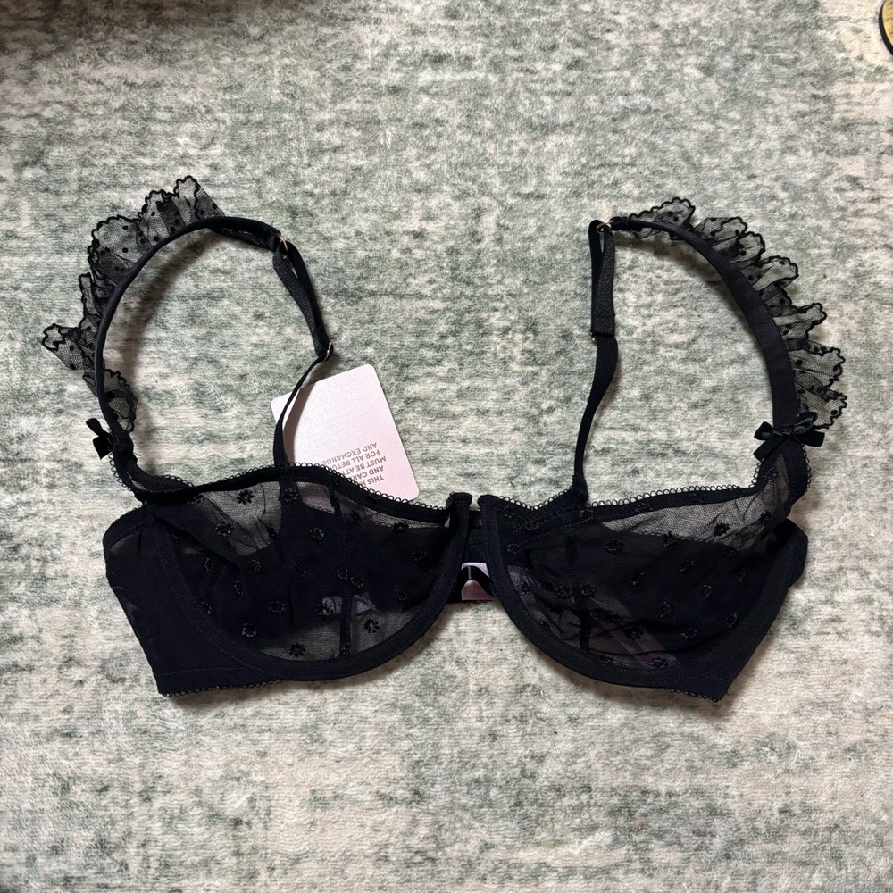 Ruffle luv quarter cup bra
